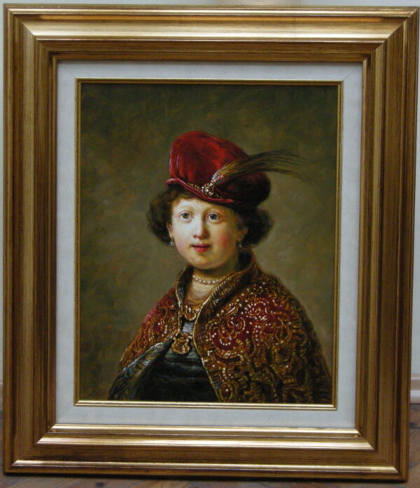 Obraz Rembrant - "Kobieta z piórem" - Lech Wadlewski