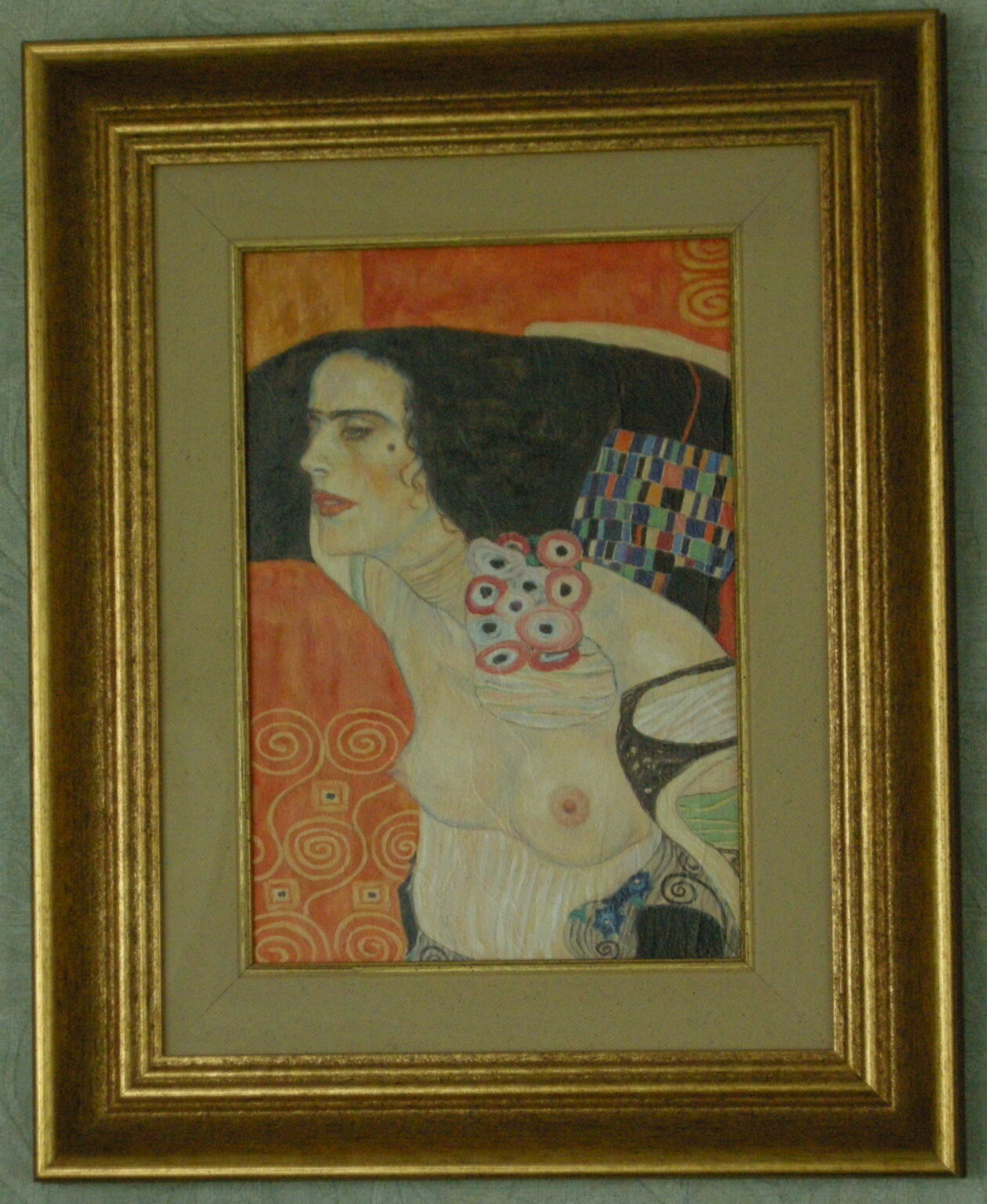 Gustawv Klimt "Judyta II" (fragment) Kopie wg Lech Wadlewski Olej na płótnie