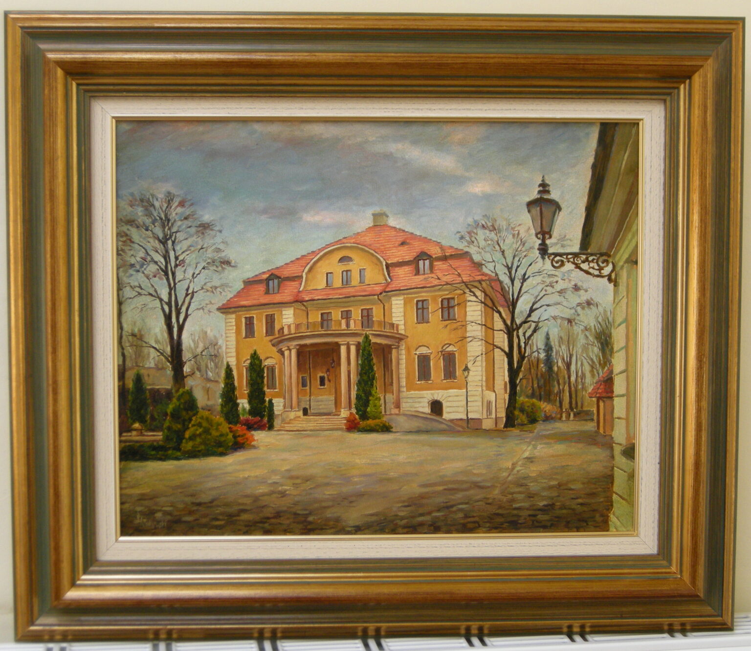 Lech Wadlewski "Pałac Roberta Schweikerta w Łodzi" Olej na płótnie