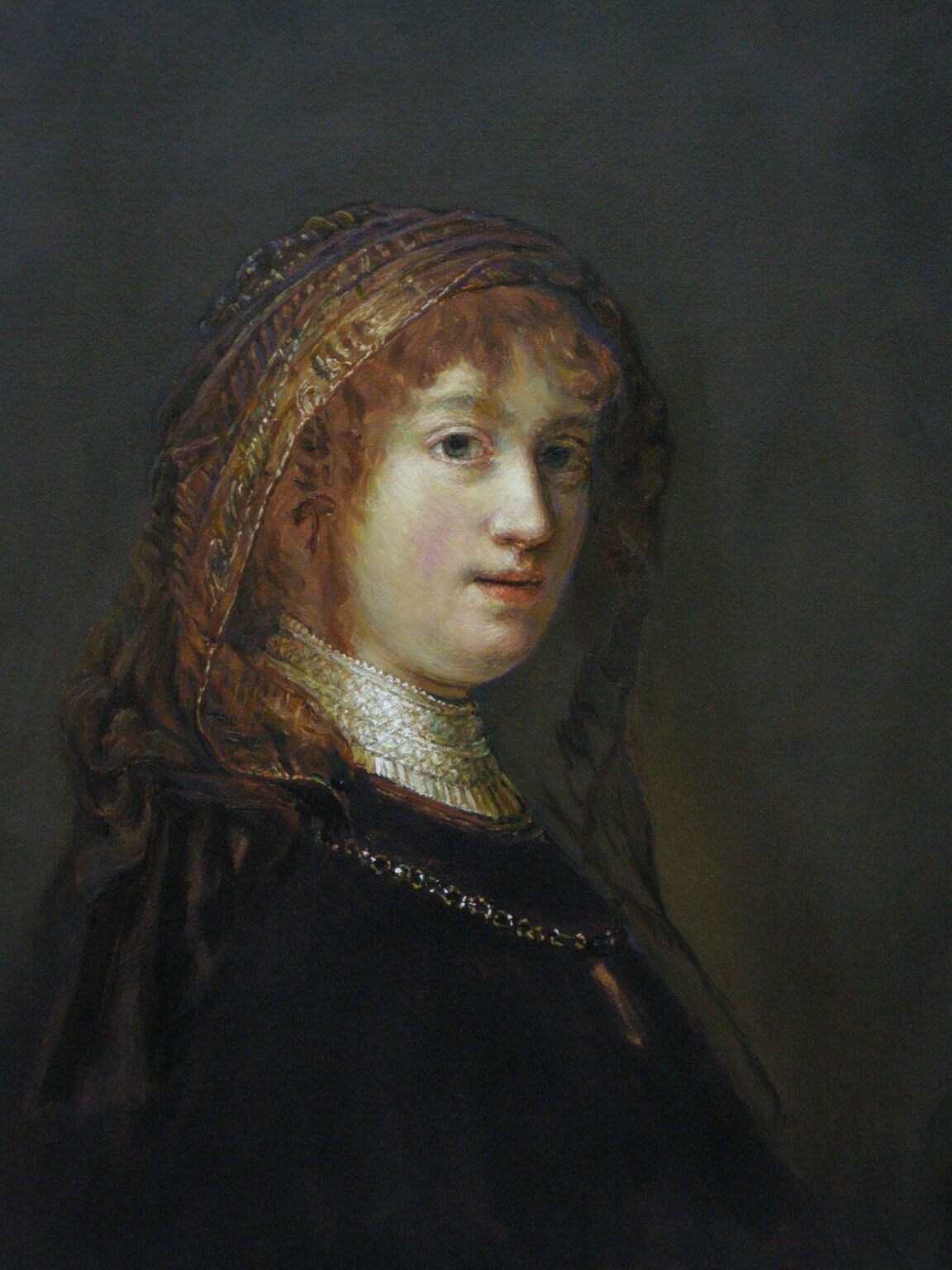 Rembrandt "Saskia van Uylenburgh" Kopia wg Lech Wadlewski Olej na płótnie