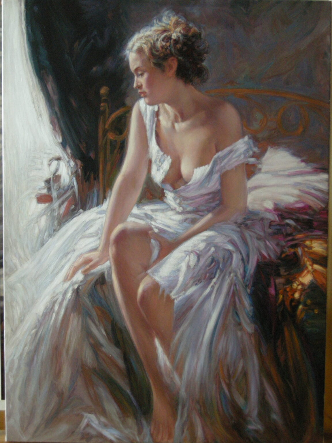 Pino Daeni "Poranny wietrzyk" Kopia wg Lech Wadlewski Olej na płótnie