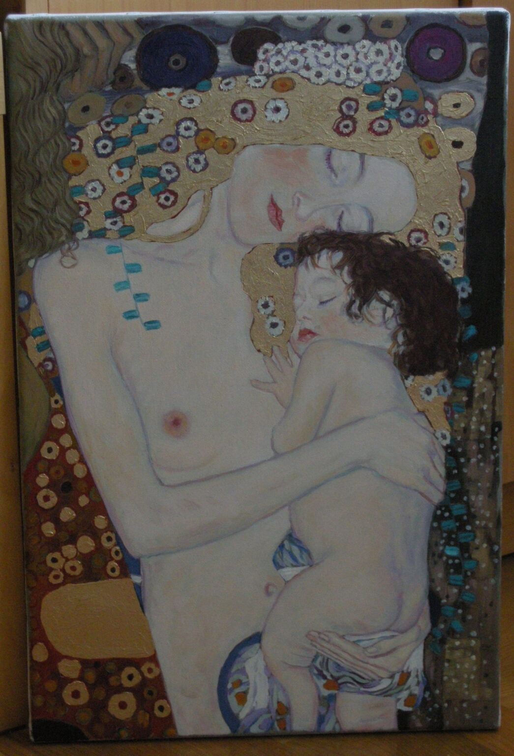 Gustaw Klimt "Trzy etapy życia kobiety" Kopia wg Lech Wadlewski (fragment) Olej na płótnie