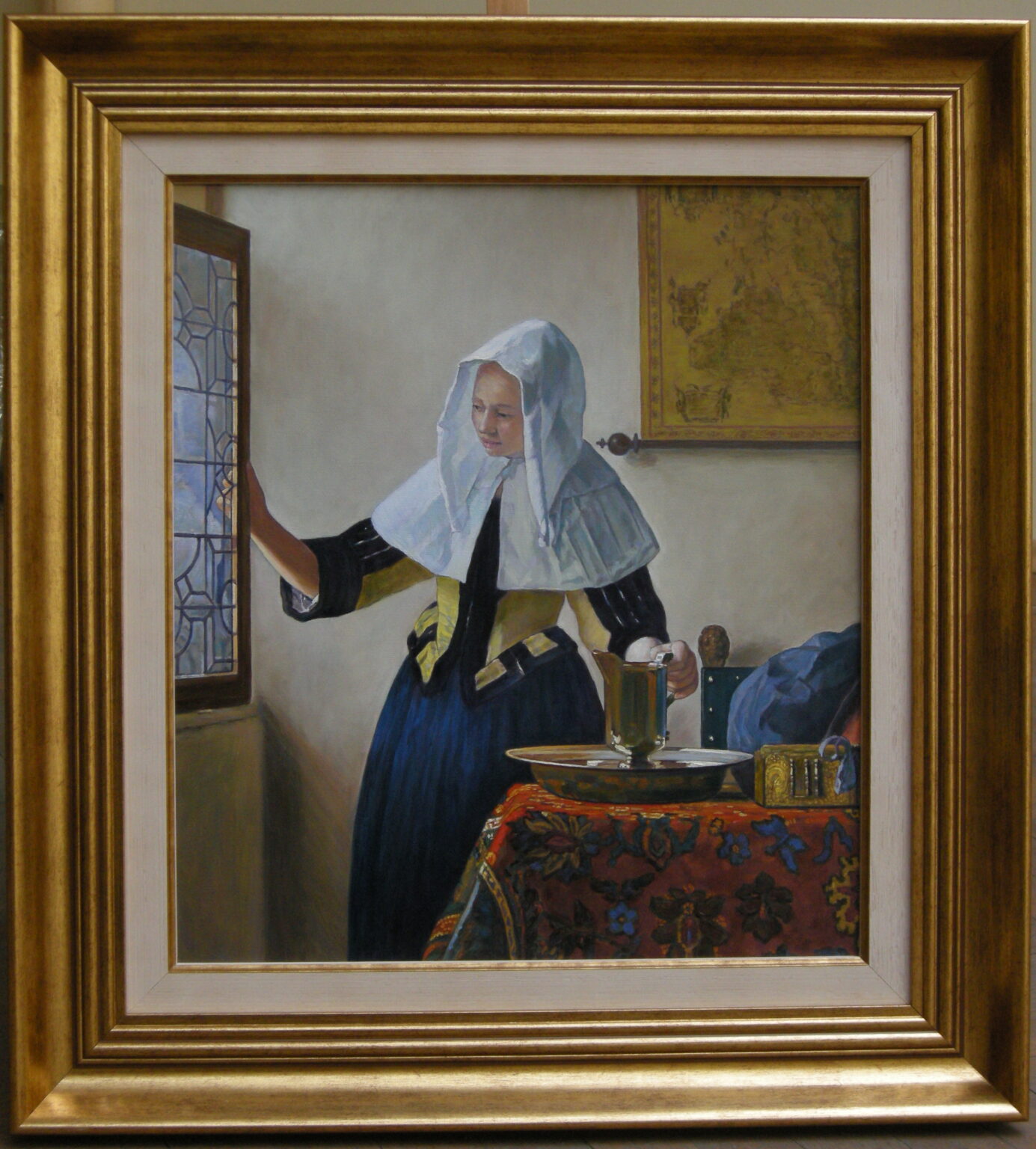 Jan Vermeer "Kobieta z dzbanem" Kopia wg Lech Wadlewski Olej na płótnie