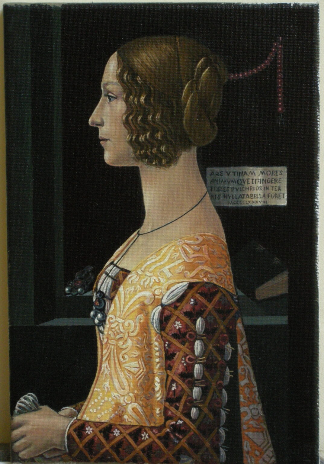 Domenico Ghirlandaio "Portret Giovanny Tornabuoni" Kopia wg Lech Wadlewski Olej na płótnie