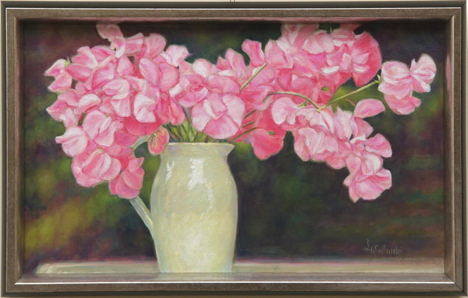 Kwiaty w wazonie, Lech Wadlewski 34,5 x 54,5 cm Olej na płótnie