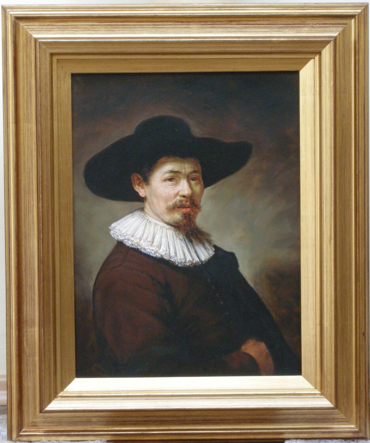 Lech Wadlewski "Portret Hermana Doomera" Olej na płótnie Kopia wg Rembrandt "Portret Hermana Doomera"