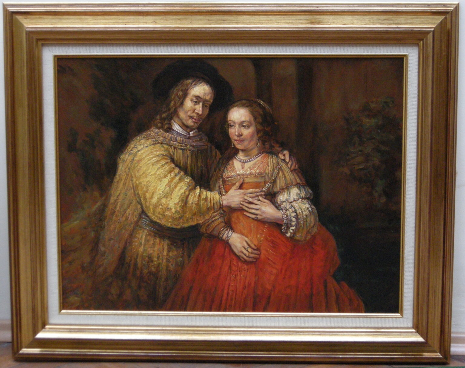 Kopia wg Lech Wadlewski Rembrandt "Żydowska narzeczona" Olej na płótnie