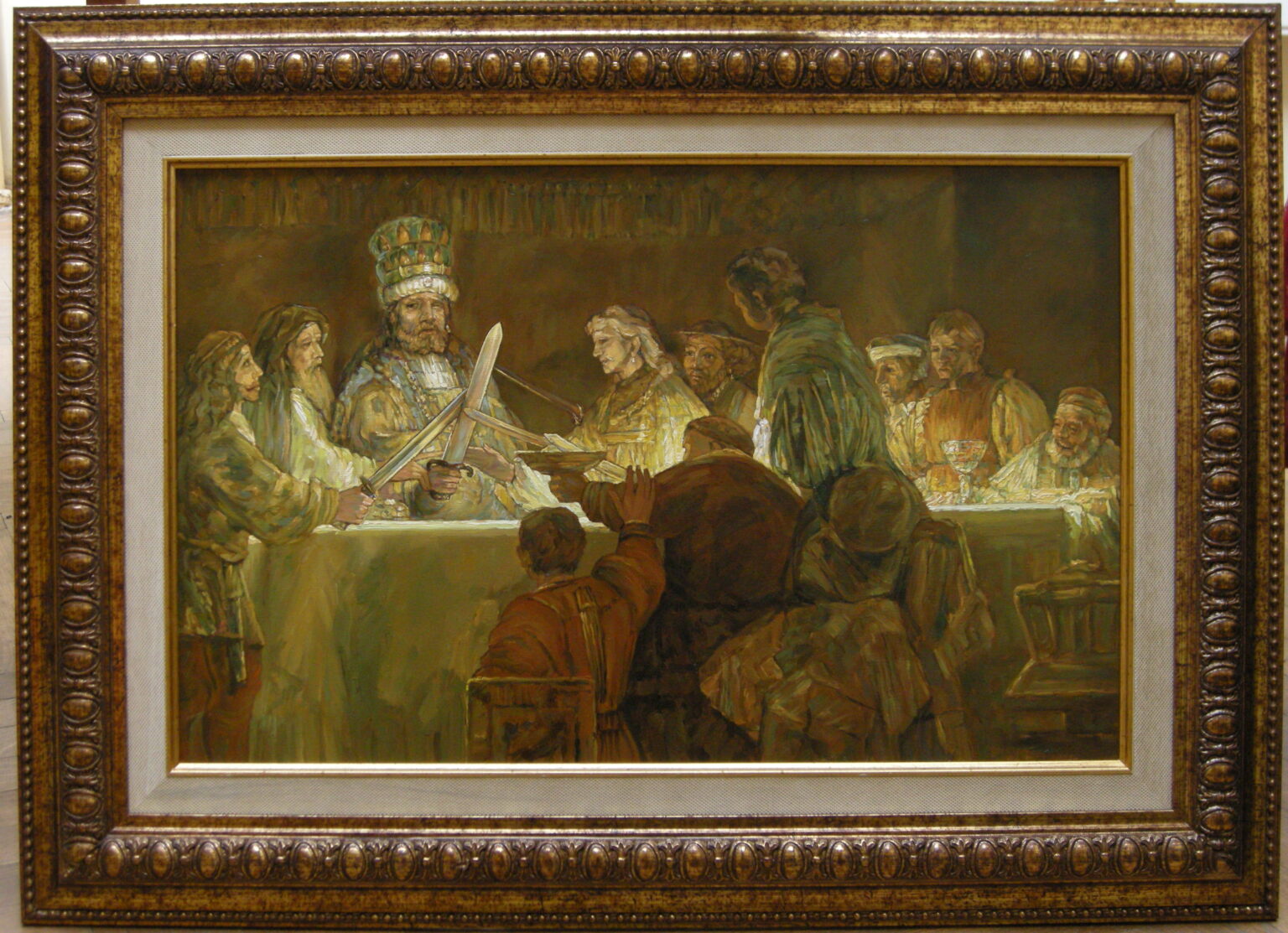 Rembrandt "Spisek Claudiusa Civilisa” Kopia wg Lech Wadlewski Olej na płótnie
