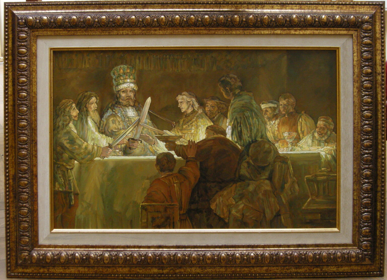 Rembrandt "Spisek Claudiusa Civilisa” Kopia wg Lech Wadlewski Olej na płótnie